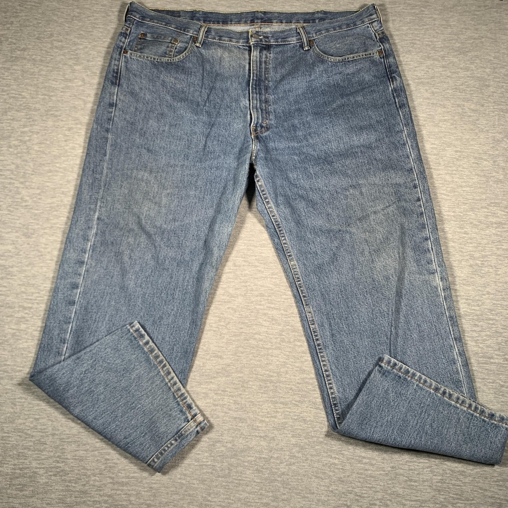 Levis 550 Jeans Mens 44x30 Blue Relaxed Tapered Fit Classic Denim Pants